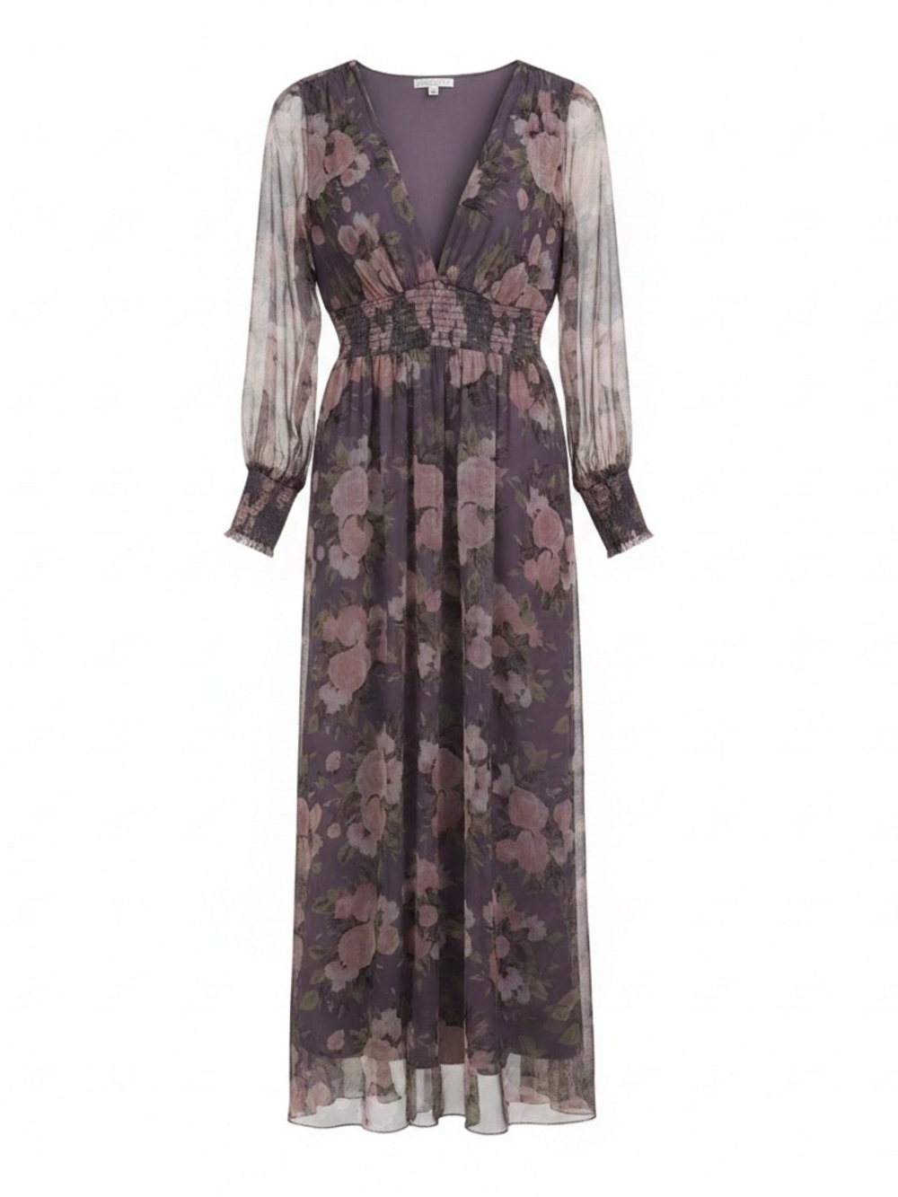Baltic Born Layla Tulle Maxi Dress Purple Floral Sheer Romantic Wedding XL - Picture 5 of 15